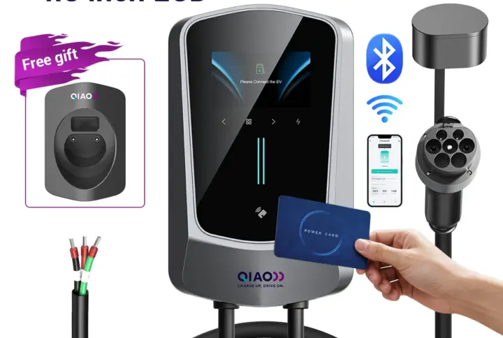 7KW -Hardwired -RFID Card + WIFI + Bluetooth+ 4.3 inch LCD + APP