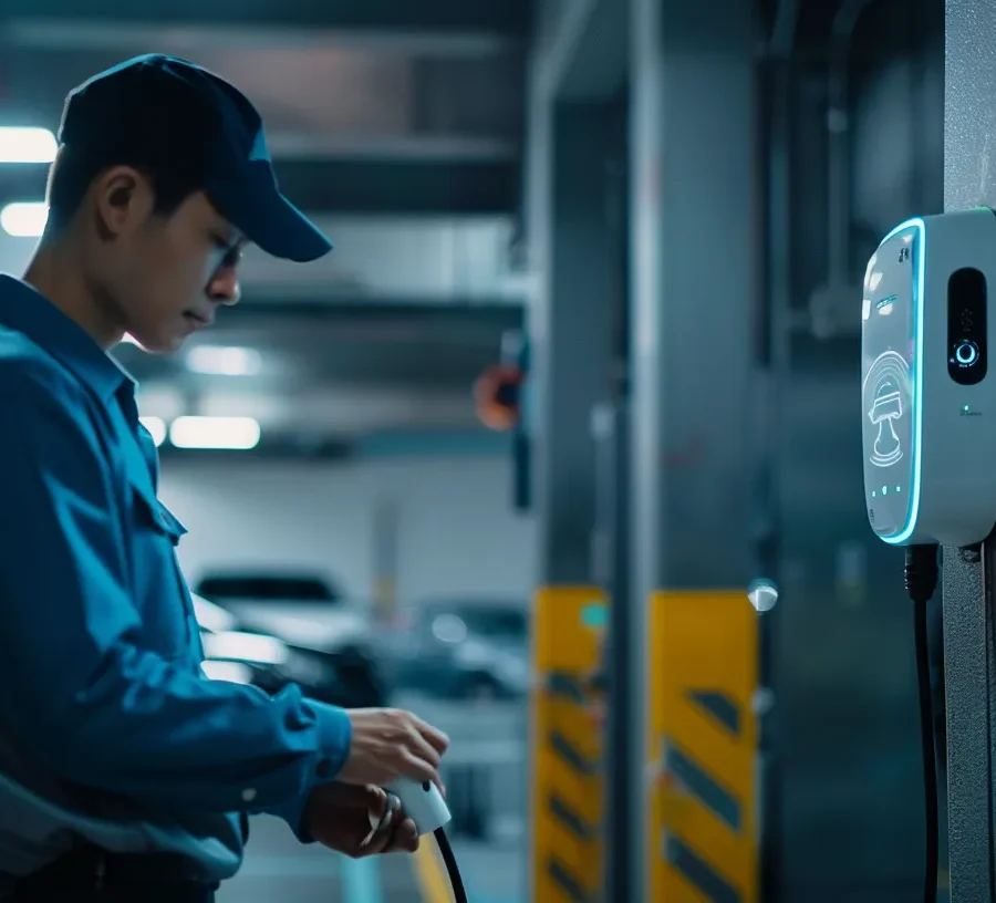 EV charging station maintenance