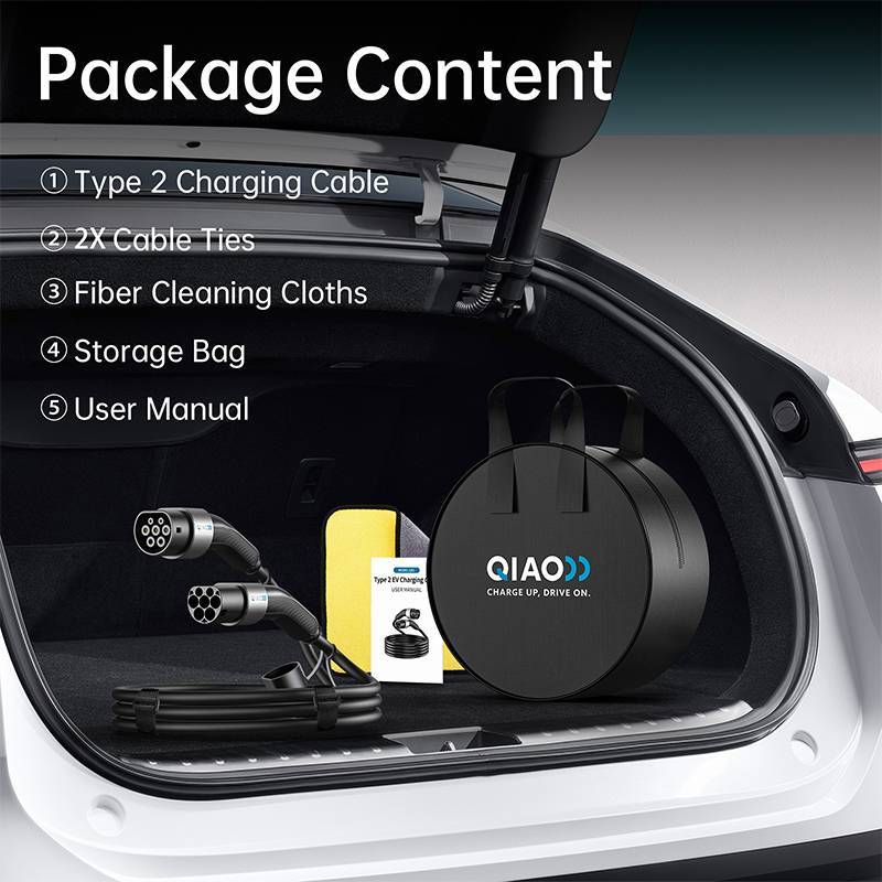 QIAO Type 2 Charging Cable Package Contents