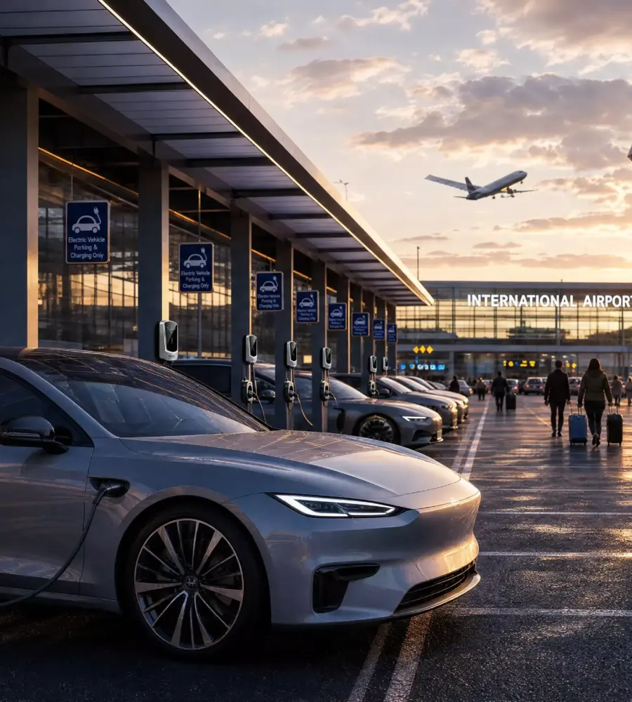 Airport Parking EV Charging Solutions: Powering the Future of Airport Parking Modern international airport (1)